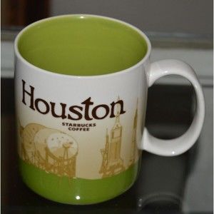 NICE Starbucks HOUSTON TEXAS Collector Series Green Coffee Mug 16 oz 2011 MINT